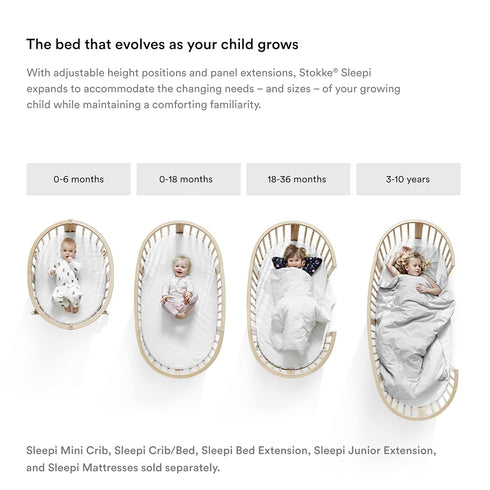 V2, 2022 100% Stokke Sleepi Mini Fitted Sheet by Pehr Grey Dotty - Not Compatible with Mini Mattress Made Before August