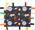 Baby Sensory Security & Teething Closed Ribbon Tag Lovey Blanket with Minky Dot Fabric, 14X18 (Outer Space)