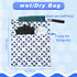 4 Frienda Pieces Cloth Diaper Wet Dry Bag, Waterproof Reusable Washable Bag for Baby Items and Travel Zippered Pockets