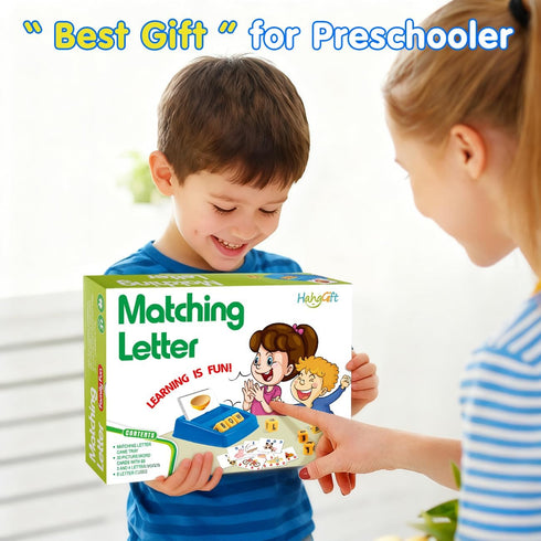 3-5 3 4 5 6 7 HahaGift Educational Toys for Year Old Boy Girl Gifts, Matching Letter Learning Games Activities, Ideal