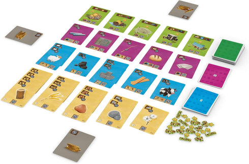 IELLO Little Factory, Resource Management & Building Card Game, Kids & Family, Ages 10+, 2-4 Players