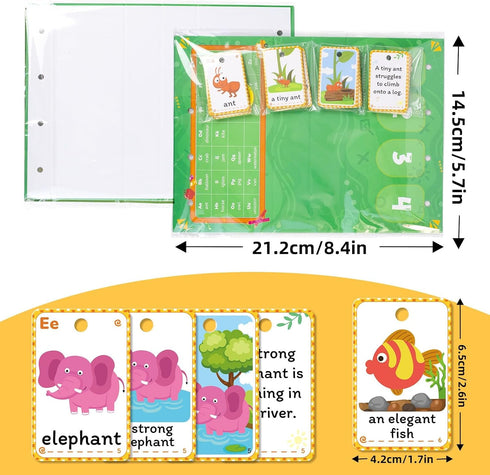 Lachilly Sentence Building Flip Chart, 26 Sentence Builder Game for Vocabulary & Grammar Training