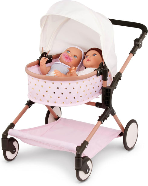 14-inch 2+ LullaBaby Realistic Baby Twin Dolls Fair Skin Tones & Blue Eyes Soft Bodies & Removable Outfits Hat