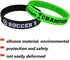 Oringaga 24 PCS Soccer Motivational Silicone Wristband Bracelet - Sports Prizes, Party Supplies, and Favors