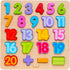 Wooden Number Puzzle Toys - ABC Letter & Number Puzzle for Toddlers 1-3 Years Old, Educational Gift