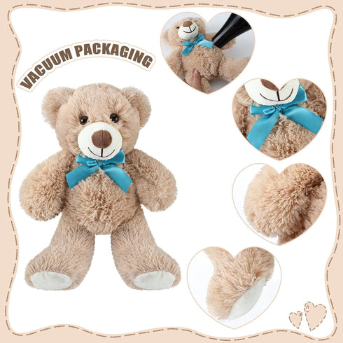 Jenaai 106 Pcs Bear Baby Shower Decoration, 6 Pcs Bears Stuffed Animal with 100 Pcs Balloons for Party Decor