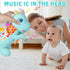 Ryotagift 0-3-6-9-12 Tummy Baby Dino Musical Stuffed Animal Toys for MonthsInfant Dinosaur Time Toys with Crinkle Sound
