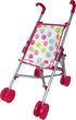 Lissi 12" Set 3+ : Baby Doll & Push-Carry Travel - Pink Elephant Onesie, Car Seat, Folding Umbrella Stroller, Feeding