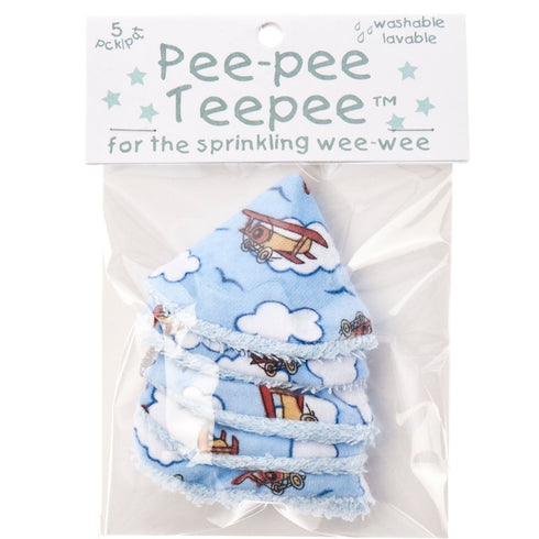 Peepee Teepee Baby Pee Shield, Airplane Design, 5 Pack