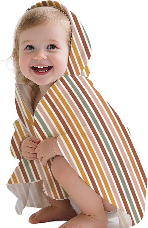 CoolaPeach Toddler & Kids Hooded Bath & Beach Towel - Microfiber Wearable Poncho