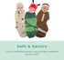 0-3 3-6 Cuddle Club Swaddles for Newborns - Baby Swaddle Blanket for Boys & Girls - Adjustable Hook-and-Loop Cotton