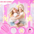 Pink Princess Tent for Girls - Kids Play Tent with LED Star Lights, Castle Playhouse for Indoor Outdoor Games, 55×53