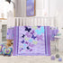 Set 3 Sets Sets Wowelife Butterfly Crib Bedding for Girls Piece Baby Girl Bedding Purple Nursery Crib Newborn, Infant