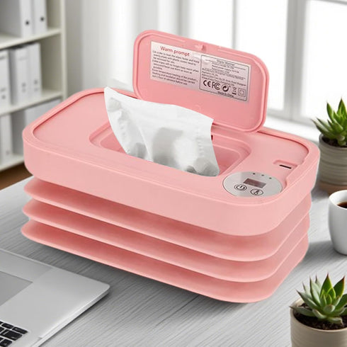 Generic Wet Wipe Warmer, Quick Heating, White, Pink, USB Wipe Heater, Portable Baby Supplies, Hygienic Storage