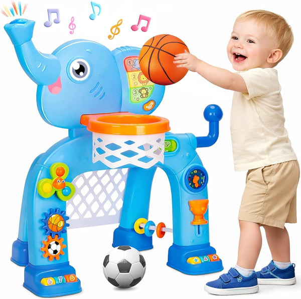 Toddler Basketball Hoop & Soccer Goal, Toys for 1 2 3 Year