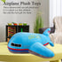 15.7 inches Stuffed Airplane Plush Toys Blue Plane Pillow,Gifts for Kids Adults