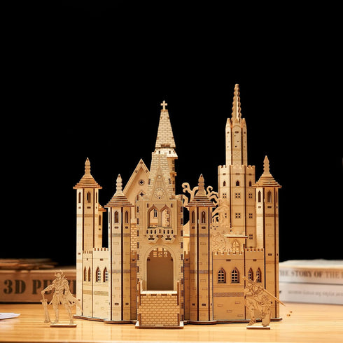 3D Wooden Puzzles Knight Creed: Lost Castle Model Kits, Brainteaser and Puzzle for Christmas/Birthday Gifts