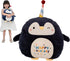 12 Inch Soft Penguin Plush Hugging Pillow - Cute Birthday Penguin Stuffed Animal for Kids, Valentine, Christmas