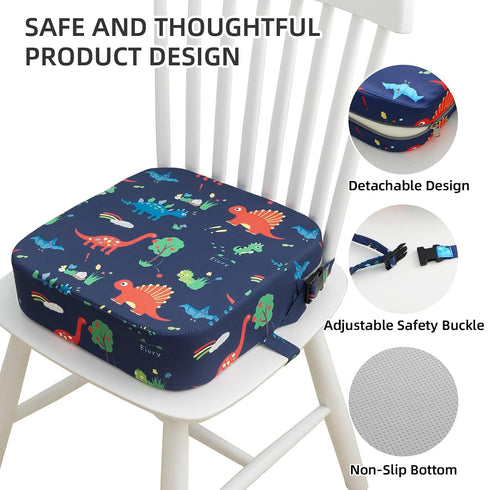 Eiury Toddler Booster Seat for Dining Table, Portable Kids Booster Seat with Safety Buckles Portable Increasing Booster