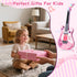 3 4 5 M SANMERSEN Kids Electric Toy Music Pink Guitars for Girl, with Strap for Kid, Toddler Musical Instrument Toys