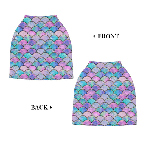 Schgap Mermaid Car Seat Covers Canopy for Baby Nursing Cover Breastfeeding Baby Carrier Cover Stroller Cover for Shower