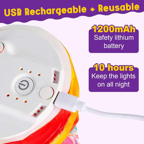 8 3-12 EPUMP Paint Your Own Cat Lamp DIY Rechargeable LED Night Light with Color Modes, Creative Arts & Crafts Activity