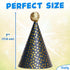 PixiPy Birthday Party Hats for Kids, 12 pc Colorful Cone-Shaped 7 inch Celebration Headwear Supplies