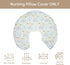 Selgkds Fall Blue Pumpkins Bows Gingham Nursing Pillow Covers Autumn Thanksgiving Harvest Soft Stretchy Nursing Cover