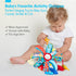 0-6 4 hahaland Baby Toys Months - Car Seat Toys Octopus Toy with Pulling Cords, Squeaky, Crinkle, Rattle, Mirror