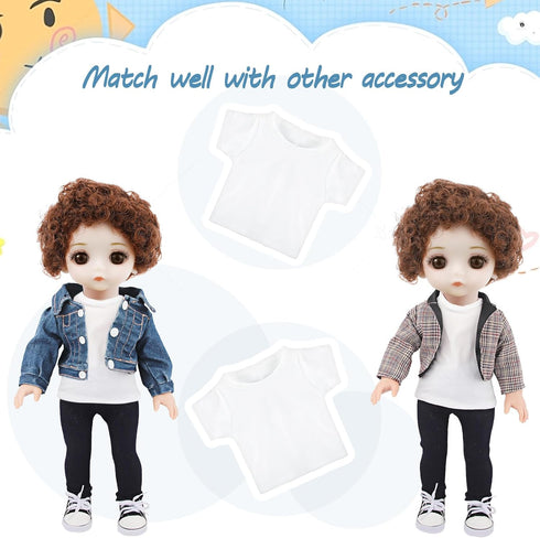 Litherr S 8 18 Inch 18 18 Inches Pcs Boy Doll T Shirt Clothes Sublimation Doll Outfits Accessories Classical Tee Shirts