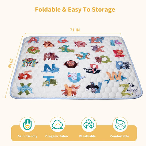 71"x59" Extra Large Baby Play Mat - Premium Thick, Non-Slip & Machine Washable Foam Floor Mat for Infants, Babies