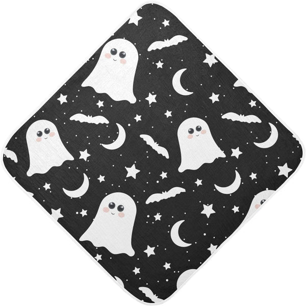 YETTASBIN Halloween Ghost Baby Towel, Ultra Soft Absorbent Cotton Baby Hooded Bath Towel