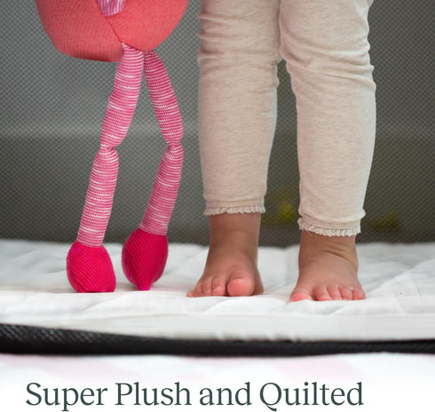 Guava Family Travel Crib Sheet | Plush Quilted Fitted Sheet, Manufacturer-Approved Fit | Soft and Breathable Crib Sheet