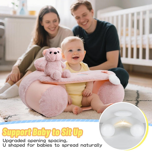 3-36 KAKIBLIN Baby Sit Me Up Seat, Inflatable Baby Seat with Cover for Babies Months,Portable,Inflatable Sit & Play