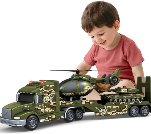 SpringFlower Army Truck Boy Toys, 3 4 5 6 Vehicle Car Toy