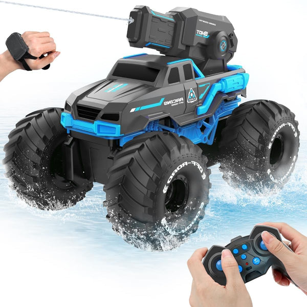 BEZGAR 1:16 Monster Truck Toys Remote Control Car Amphibious RC Cars Pickup