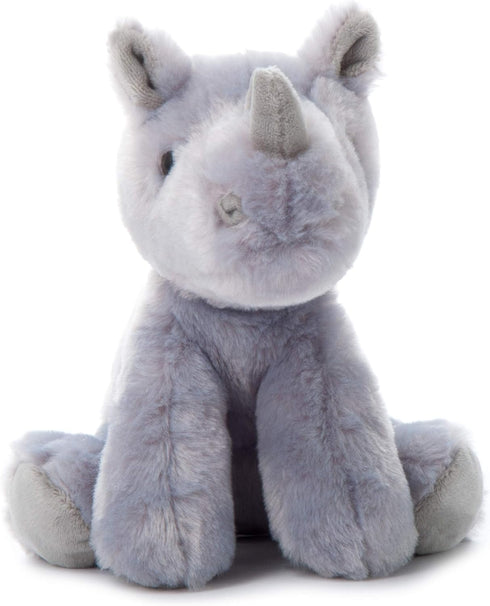The Petting Zoo Rhino Stuffed Animal, Gifts for Kids, Wild Onez Zoo Animals, Rhino Plush Toy 8 inches