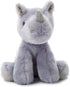 The Petting Zoo Rhino Stuffed Animal, Gifts for Kids, Wild Onez Zoo Animals, Rhino Plush Toy 8 inches