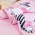 4-Piece Set Set URBONUR Toddler Bedding - Ultra Soft Cartoon Pink Zoo Animals Girls Toddler Comforter - Include