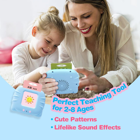 TimingSXD 2+ Chinese & English Bilingual Talking Flash Cards for Toddler/Beginning - Learning Educational Toy to Learn