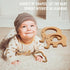 12-Pcs Baby Teether Toys, Wooden Teething Rings and Animal Toys, Toddler Chew Toys, Suitable for Children Over 36 Months