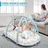 7-in-1 Tummy 0-3-6-9-12-18 Baby Play Mat, Infant Gym Mat for Sensory and Motor Development, Washable & Portable Newborn