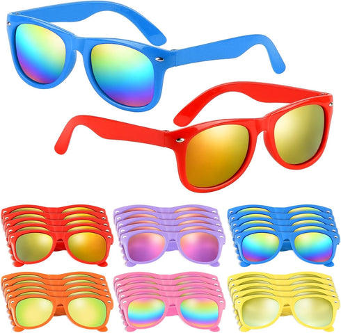 MEEZY Kids Sunglasses Bulk, Neon Sunglasses Party Favors for Boys and Girls Summer Pool Beach