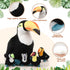 5 14 Inch Mommy 4 Tummy HyDren Pcs Stuffed Animal Black Bird Stuffed Animal Large Realistic Bird with Small Plushies