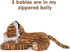 MorisMos Tiger Stuffed Animals Plush Toys, Soft Mommy & Babies Set, Large Tiger Plush Toy