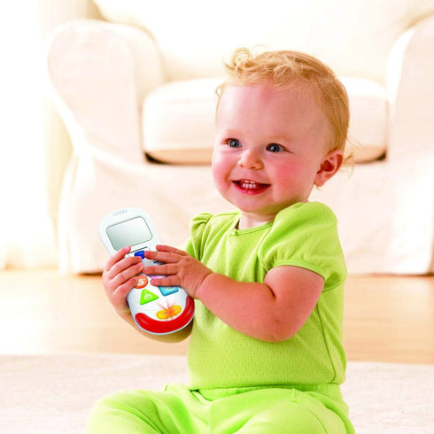 Baby Toy Flip Phone – Interactive Sound Music Buttons, Realistic Ringtone, Mirror, Fun Light Effects – Smartphone Toy