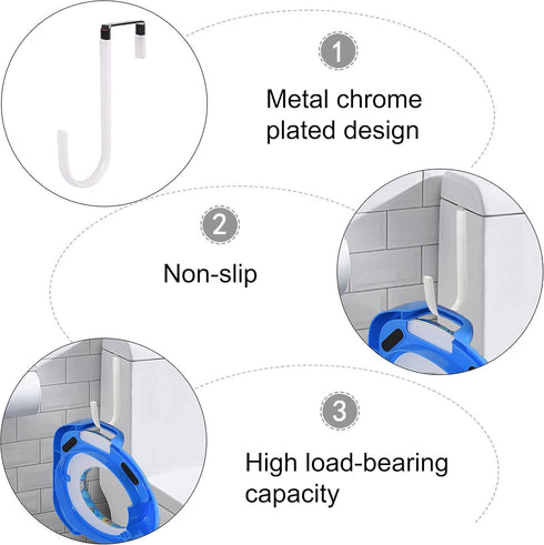 joaoxoko Hook2pcs Potty Seat Multifunctional Potty Hook for Kids Towel Organizer Heavy Duty Organizer HooksZ Shaped