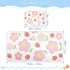 SyXIOP 28" 52" Cute Pink-Flowered Strawberries Cooling Baby Waterproof Crib Mattress Cover x Reusable Crib Bumper Pads