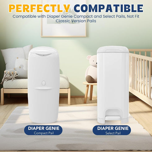 Bags,7-Layer 810 Pack 2 Diaper Pail Refill Odor Prevention Technology,Thickened Design - Hold up to Newborn-Sized