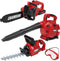 Power Garden Tools Set for Kids Battery Operated Toy Leaf Blower, Hedge